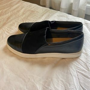 Black Via Spiga Slip On Sneakers